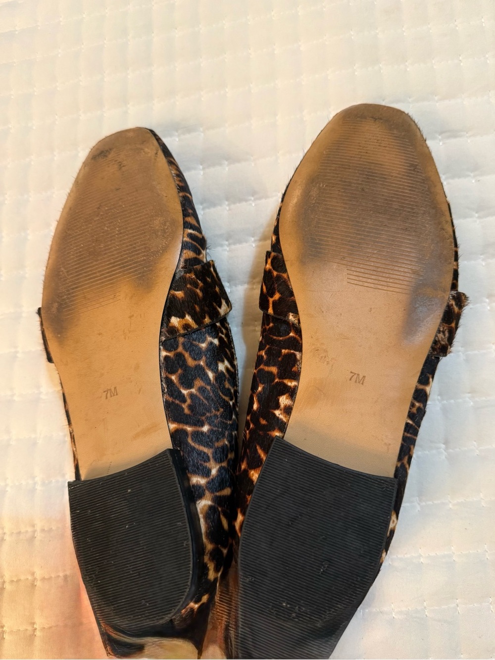 Halogen Leopard Print Slip-On Loafers in Brown/Black size 7 - Picture 8 of 8